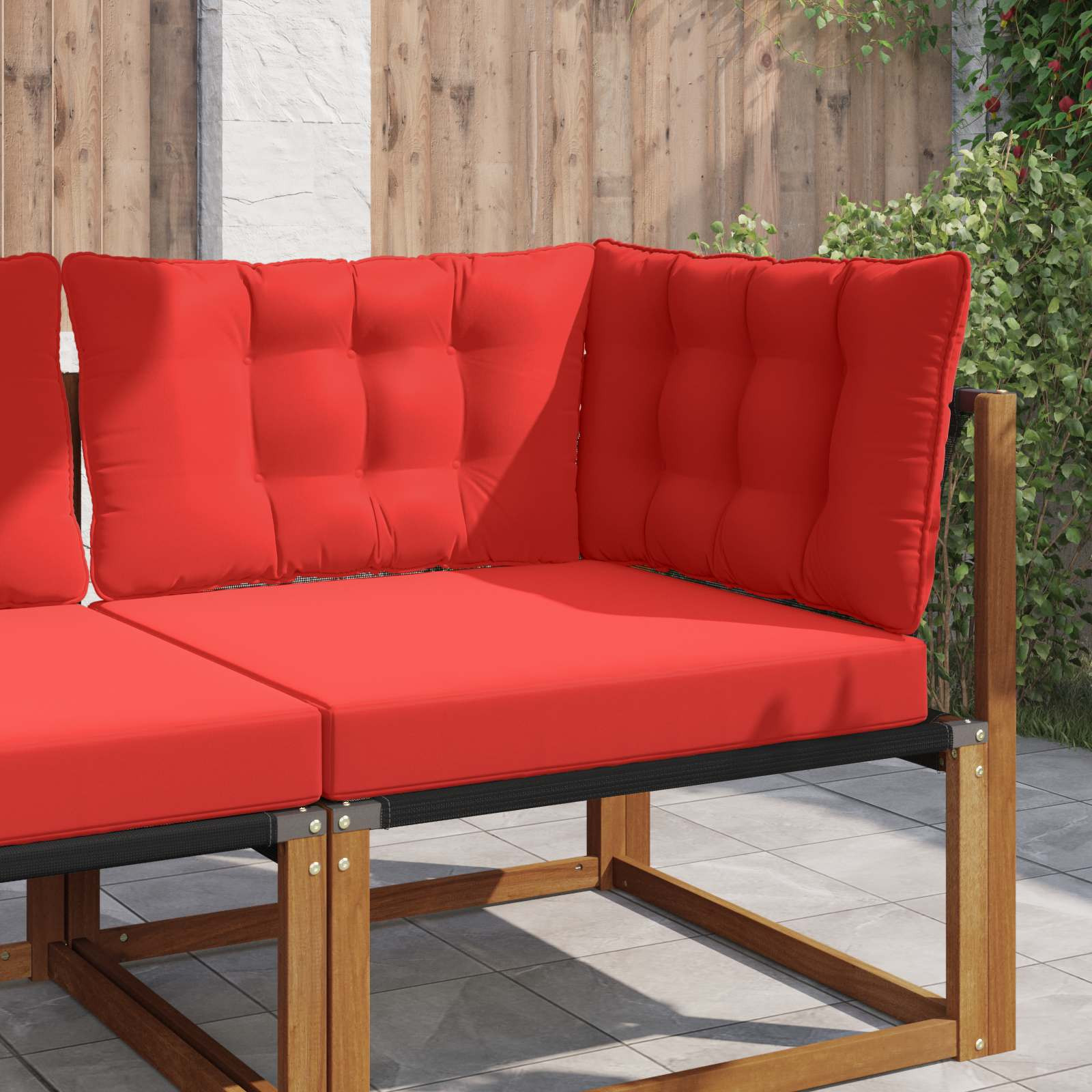 vidaXL Sofakissen für draußen Polyester Rot 80 x 43 x 10 cm