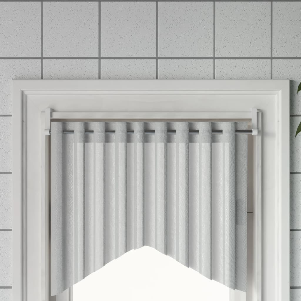 vidaXL Gardinenstangen 2 Stk. Weiß und Silbern 40-60 cm Aluminium