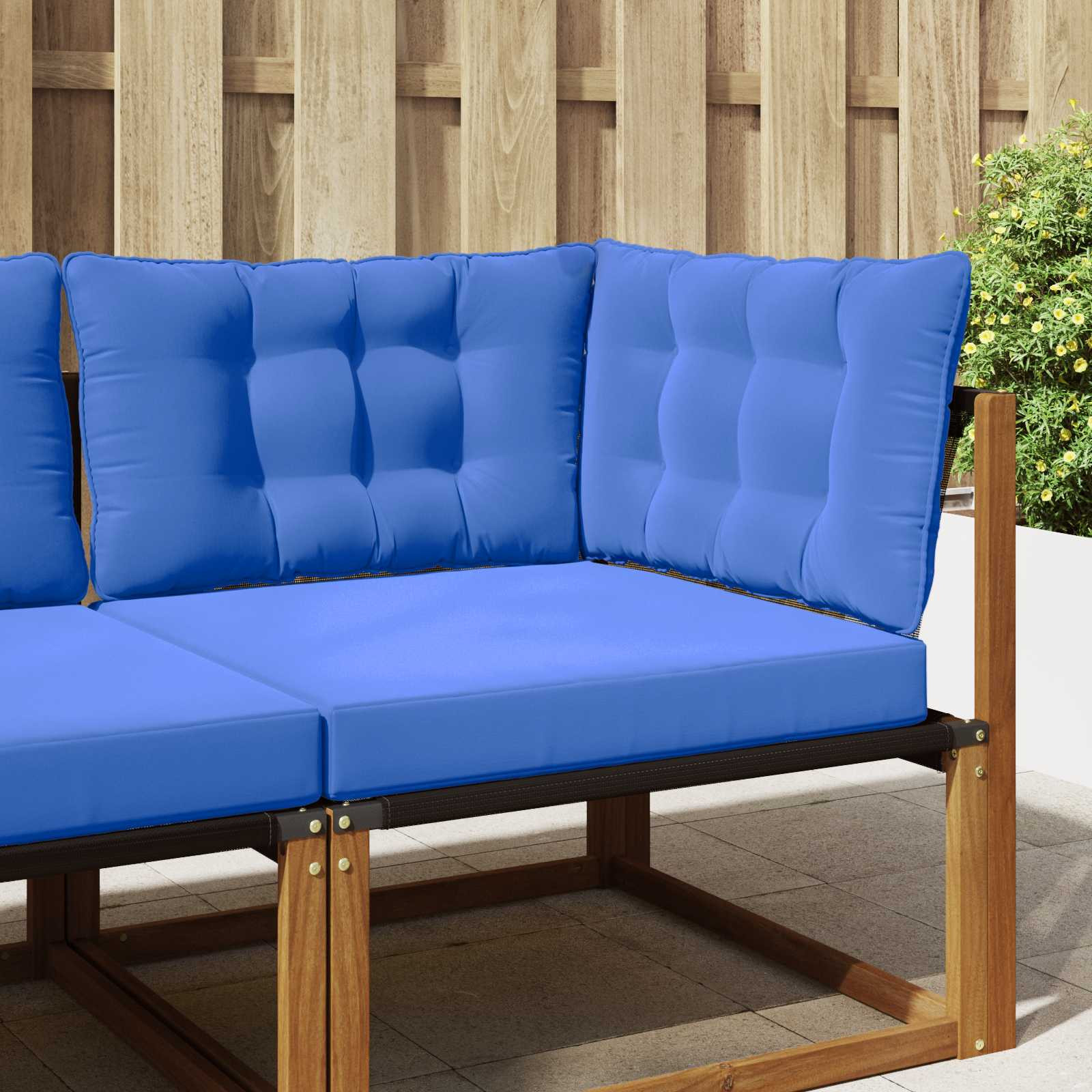 vidaXL Sofakissen für draußen Polyester Königsblau 80 x 43 x 10 cm