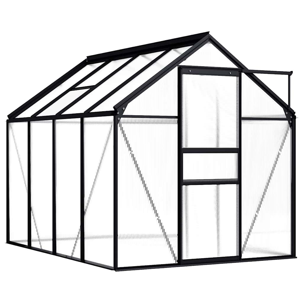 vidaXL Gewächshaus Anthrazit Aluminium 4,75 m²