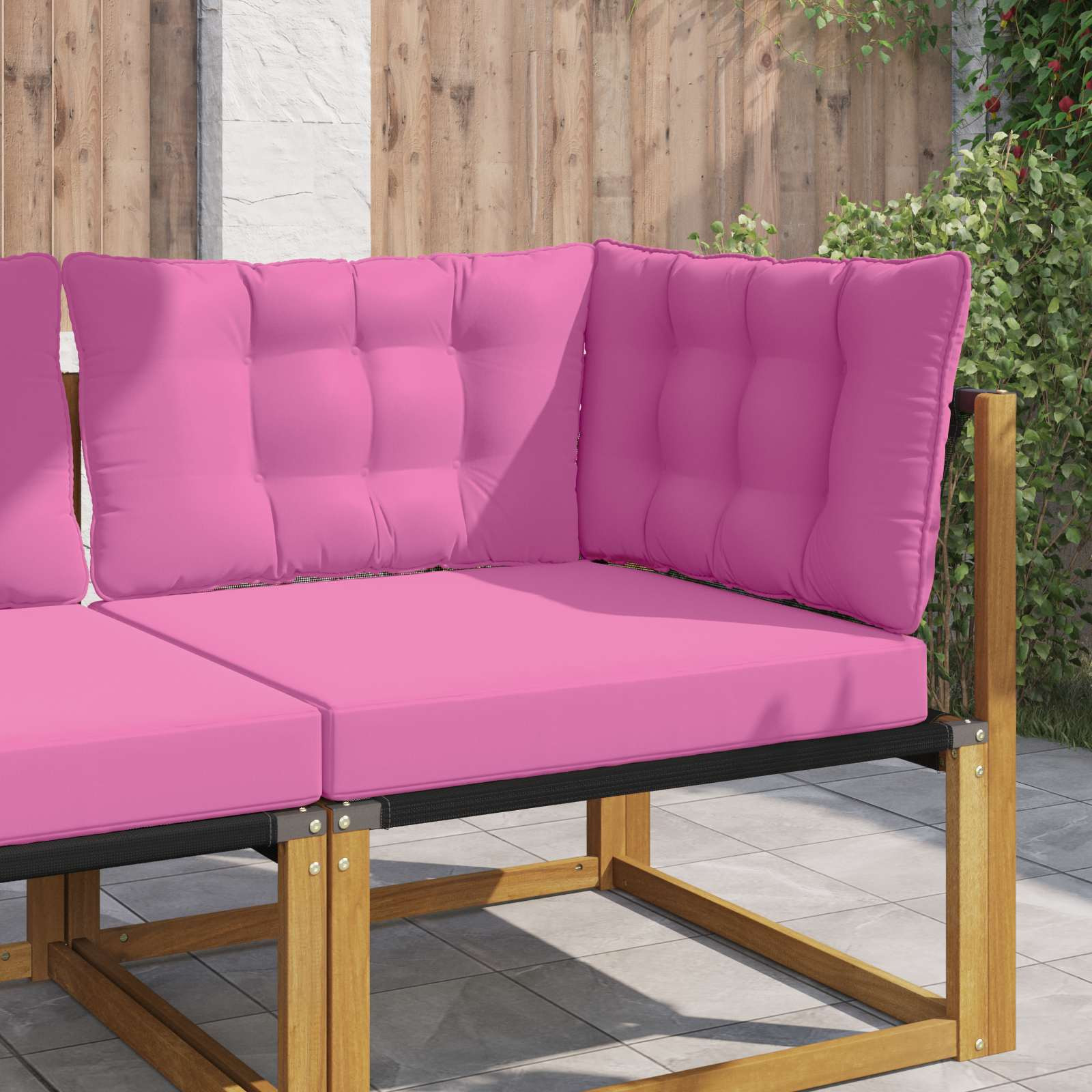 vidaXL Sofakissen für draußen Polyester Rosa 80 x 43 x 10 cm