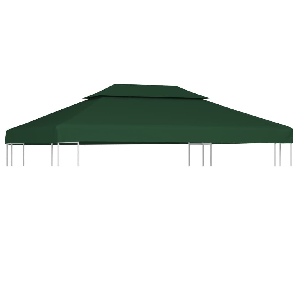 vidaXL Pavillon-Dachplane Ersatzdach 310 g/m² Grün 3x4 m