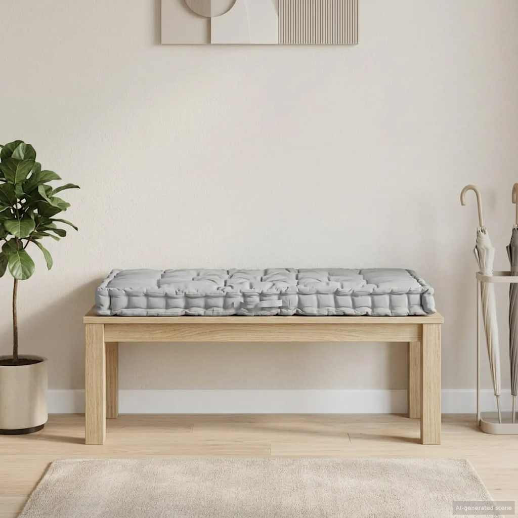 vidaXL Palettenkissen Baumwolle 120×80×10 cm Grau