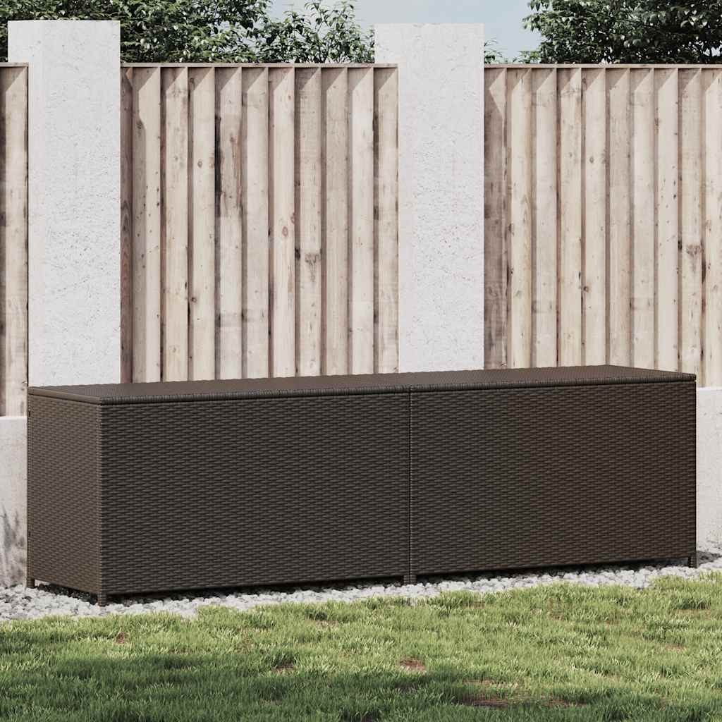 vidaXL Gartenbox Poly Rattan 200x50x60 cm Braun