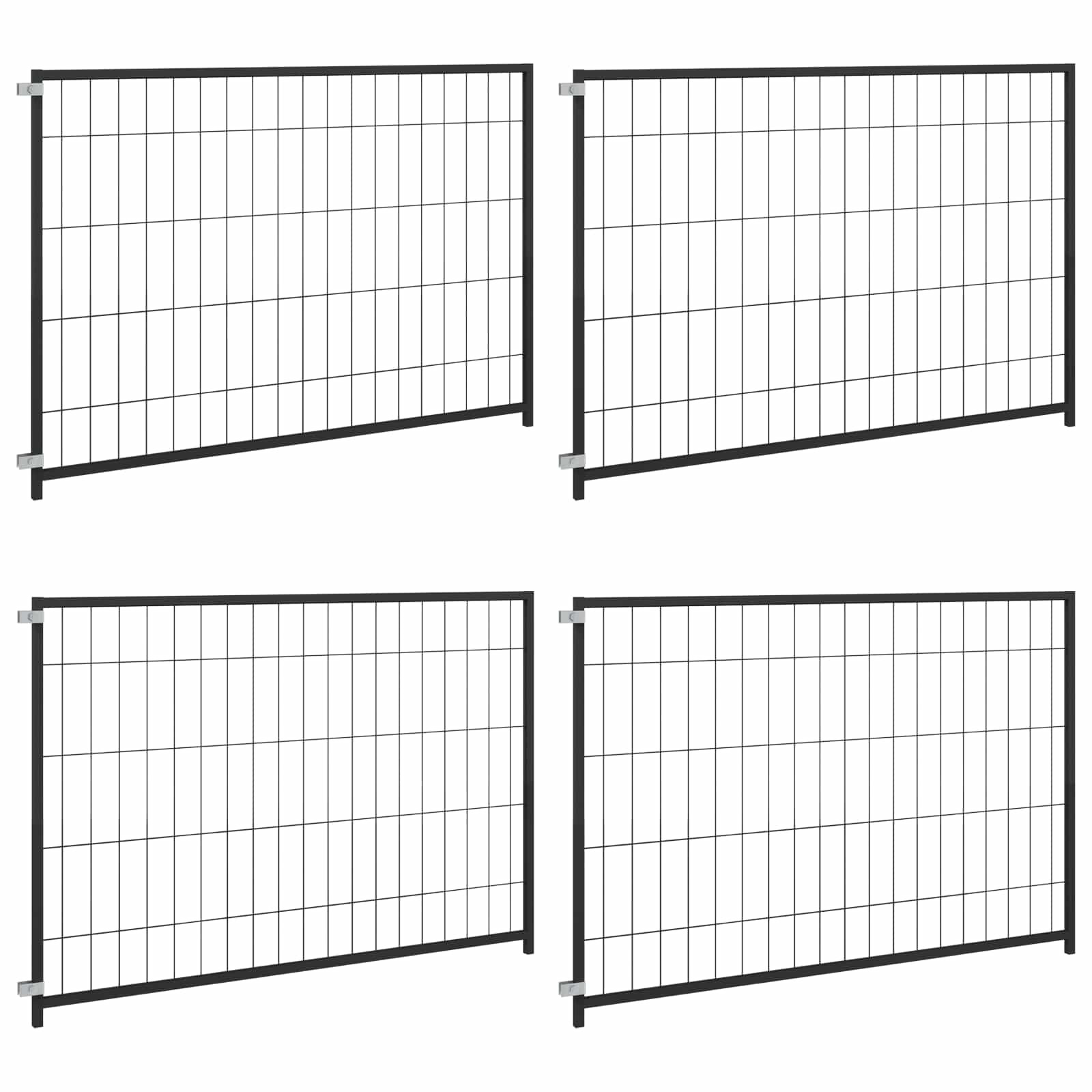 vidaXL | Tierkäfig ohne Tür | Schwarz 300 x 100 x 70 cm Stahl