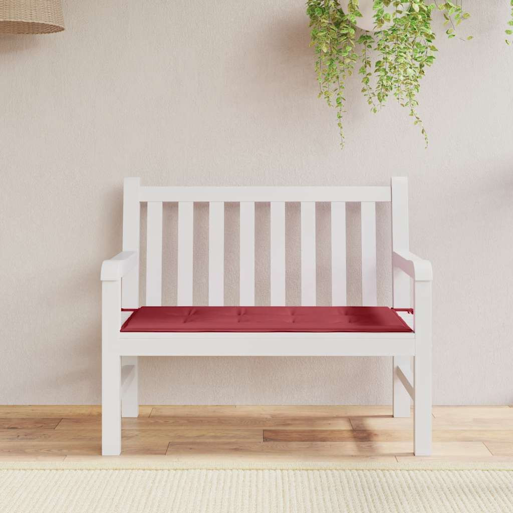 vidaXL Gartenbank-Auflage Weinrot 100x50x3 cm Oxford-Gewebe