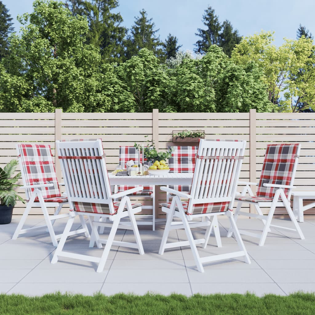 vidaXL Gartenstuhlauflagen für Hochlehner 6 Stk. 120x50x3 cm Stoff