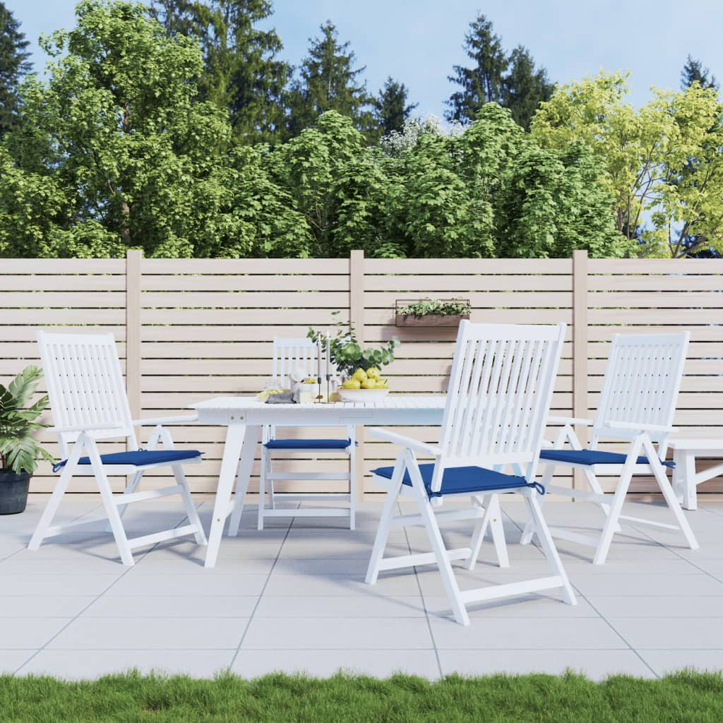 vidaXL Gartenstuhl-Kissen 4 Stk. Königsblau 50x50x4 cm Oxford-Gewebe