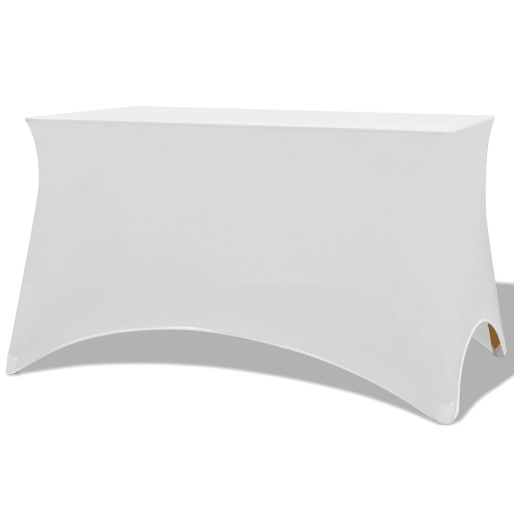 vidaXL Stretch-Tischhusse 2 Stk. 120 x 60,5 x 74 cm Weiß