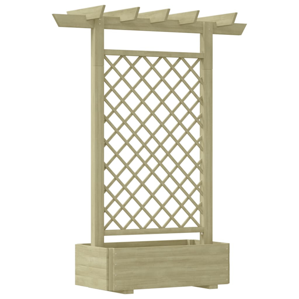 vidaXL Pergola mit Pflanzkasten 162x56x204 cm Holz