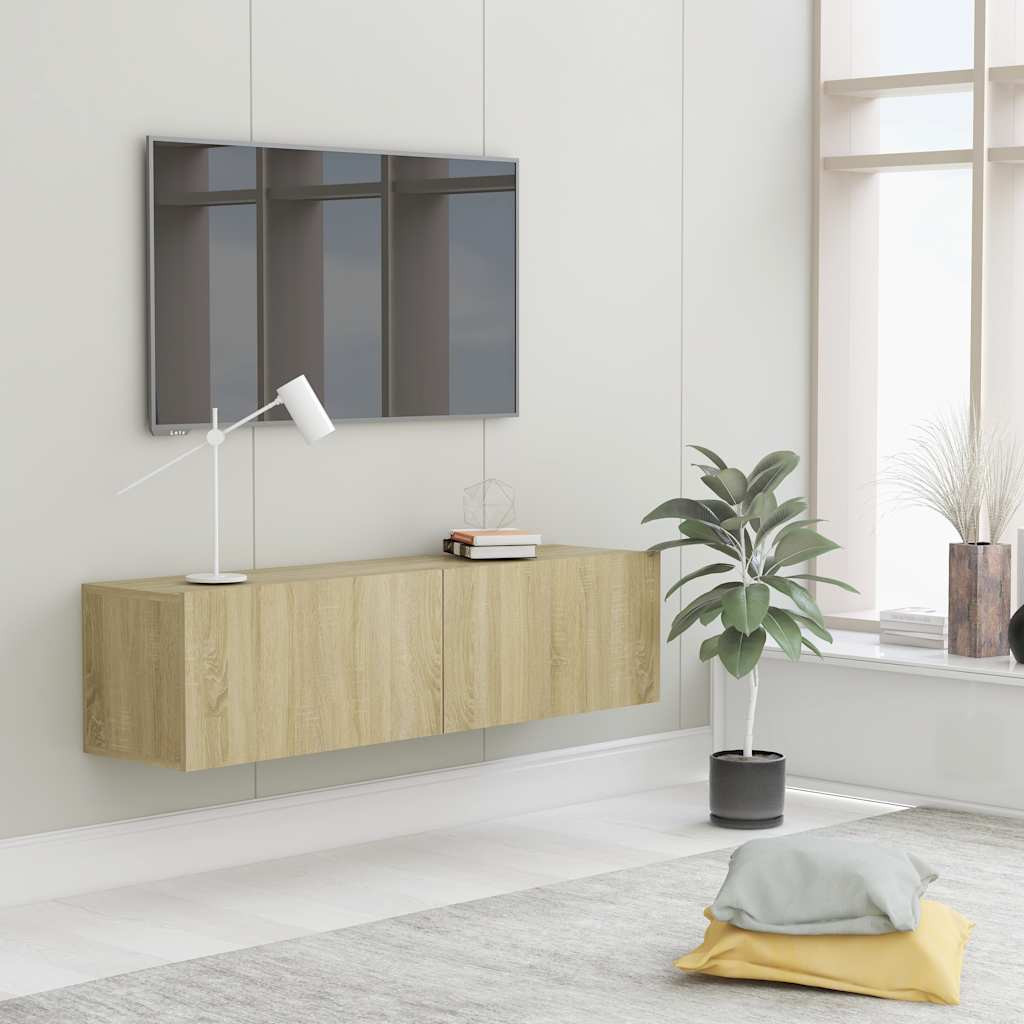 vidaXL TV-Schrank Sonoma-Eiche 120x30x30 cm Holzwerkstoff