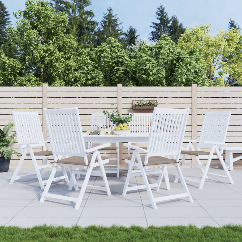 vidaXL Gartenstuhl-Kissen 6 Stk. Taupe 50x50x4 cm Oxford-Gewebe
