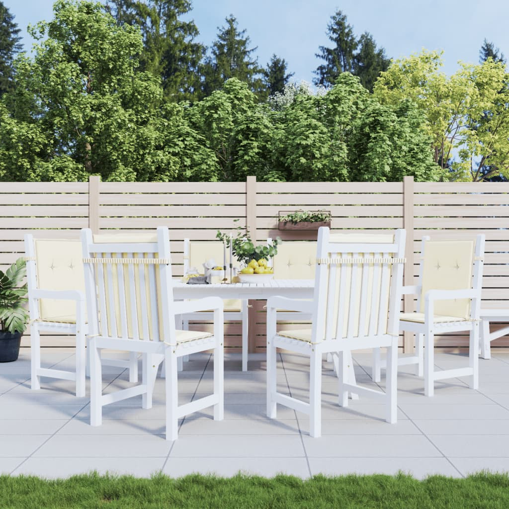 vidaXL Gartenstuhlauflagen für Niedriglehner 6 Stk. Creme 100x50x3 cm