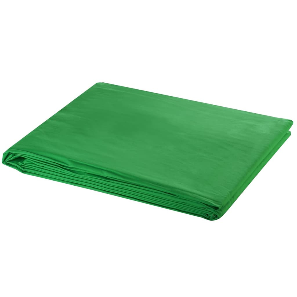 vidaXL Fotohintergrund ohne Ständer Baumwolle Grün 500x300 Chroma-Key