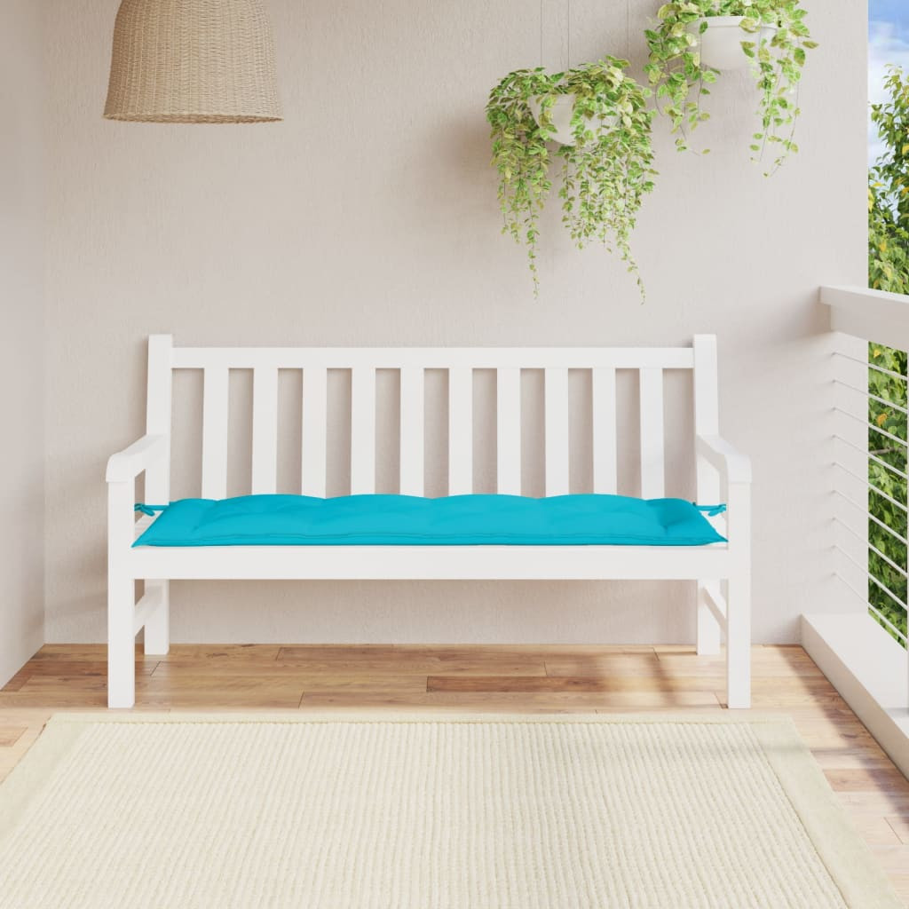 vidaXL Gartenbank-Auflage Türkis 150x50x7 cm Oxford-Gewebe