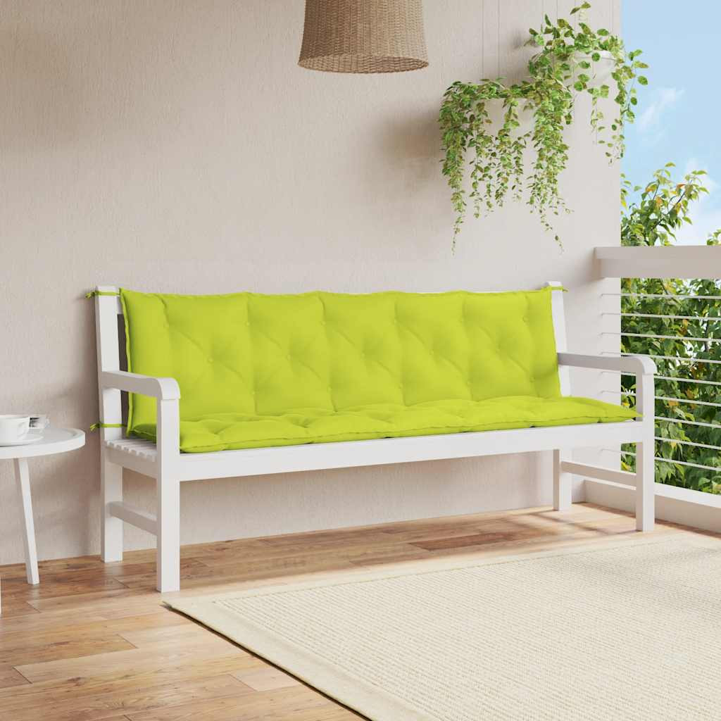 vidaXL Gartenbank-Auflage Hellgrün 180x(50+50)x7 cm Oxford-Gewebe
