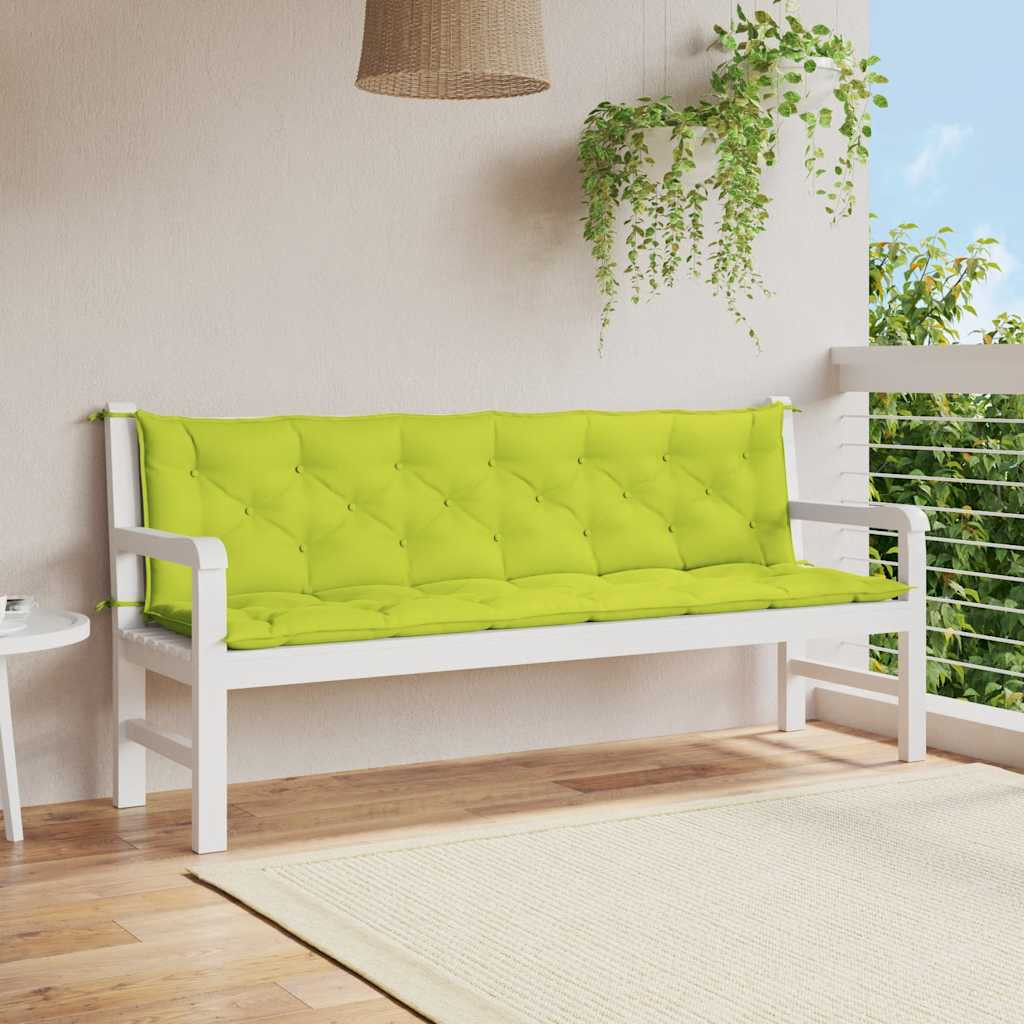 vidaXL Gartenbank-Auflage Hellgrün 200x(50+50)x7 cm Oxford-Gewebe