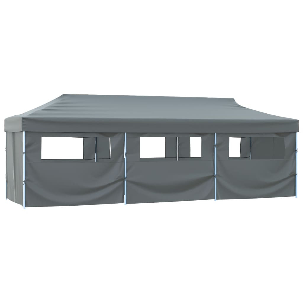 vidaXL Faltzelt Partyzelt Pop-Up mit 8 Seitenwänden 870x291x315 cm Anthrazit