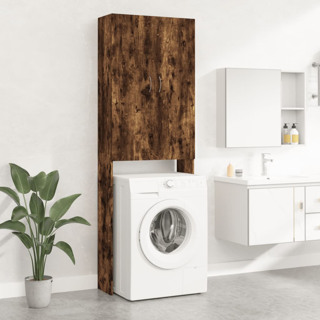 vidaXL Waschmaschinenschrank Räuchereiche 64x25,5x190 cm