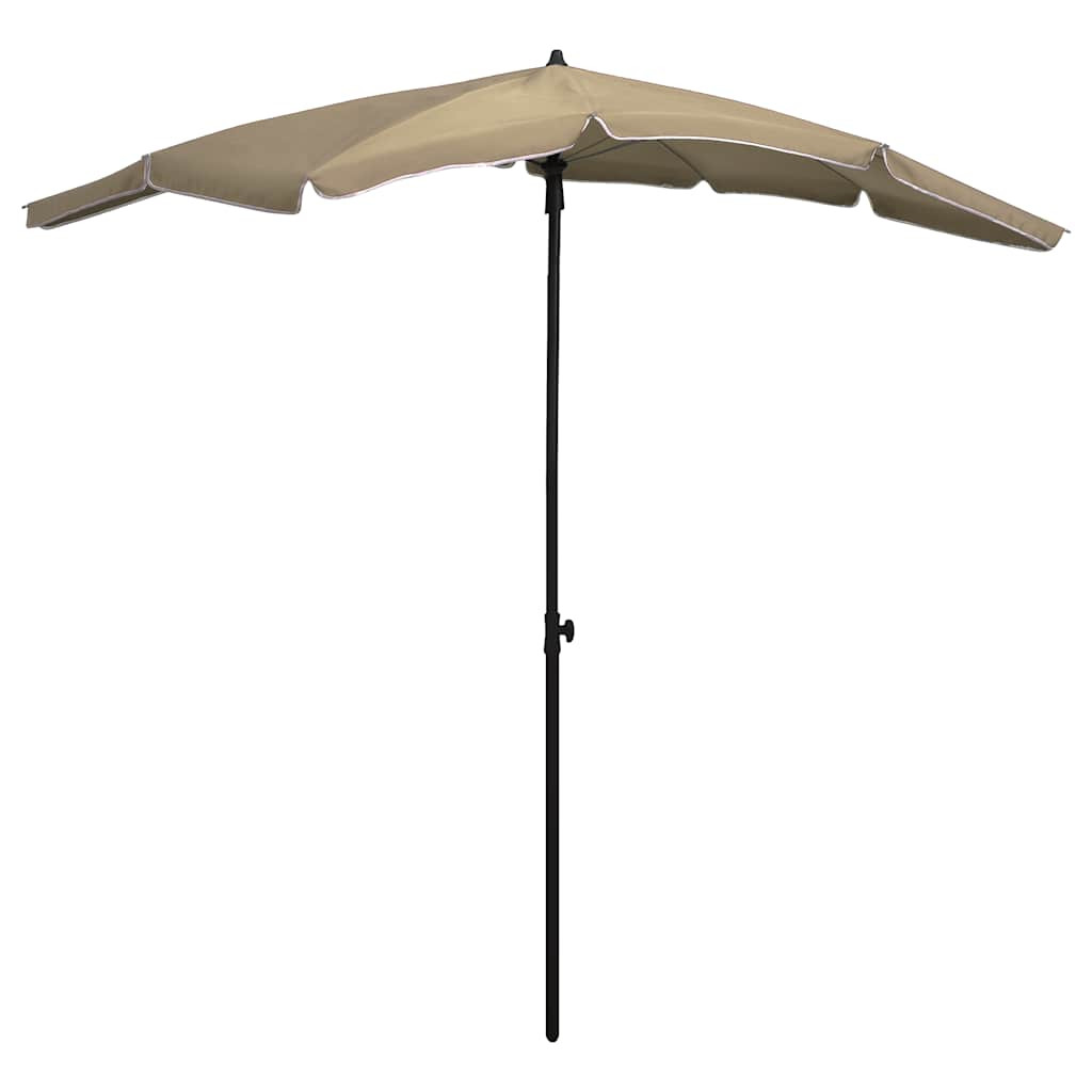vidaXL Sonnenschirm mit Mast 200x130 cm Taupe