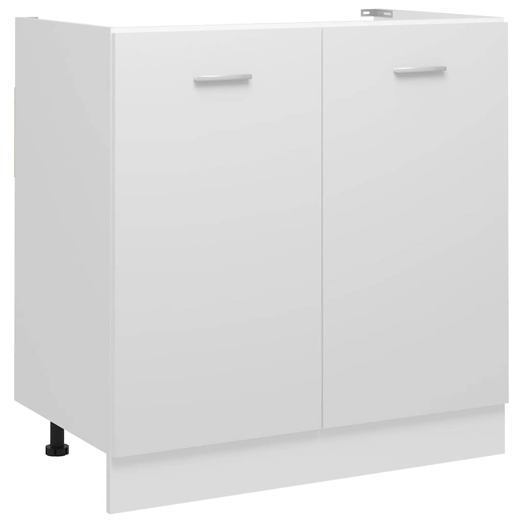 vidaXL Spülenunterschrank Lyon Weiß 80x46x81,5 cm Holzwerkstoff