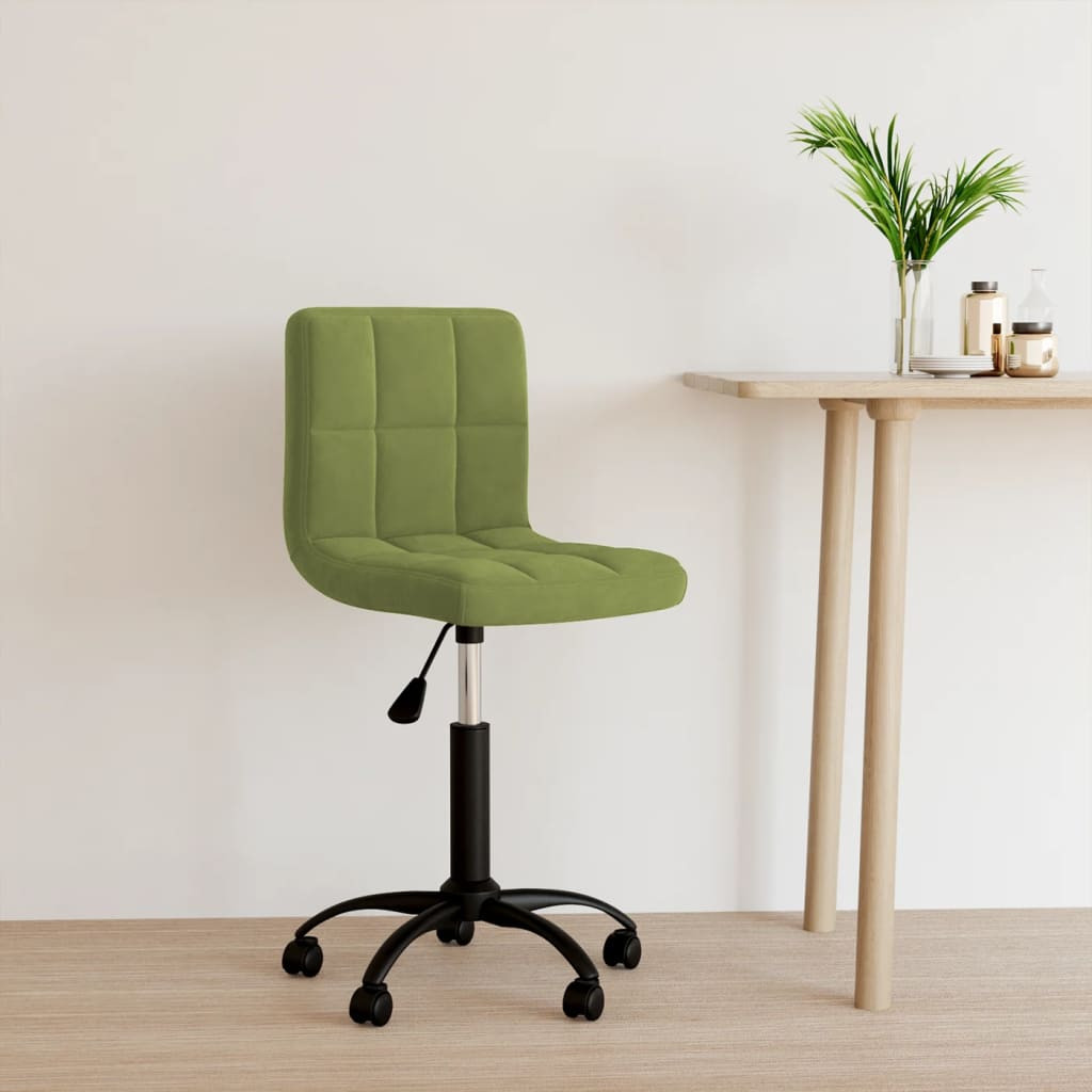 vidaXL Bürostuhl Drehbar Hellgrün Samt