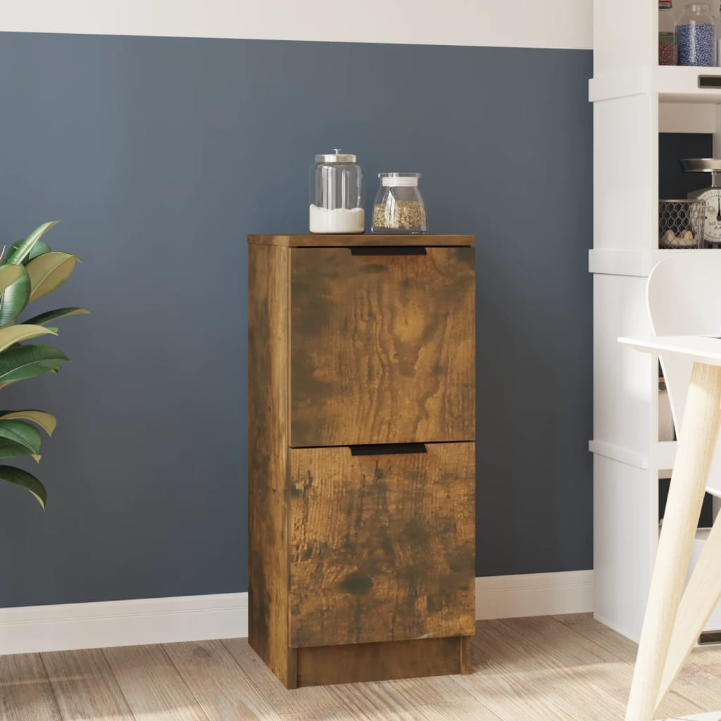 vidaXL Sideboard Räuchereiche 30x30x70 cm Holzwerkstoff