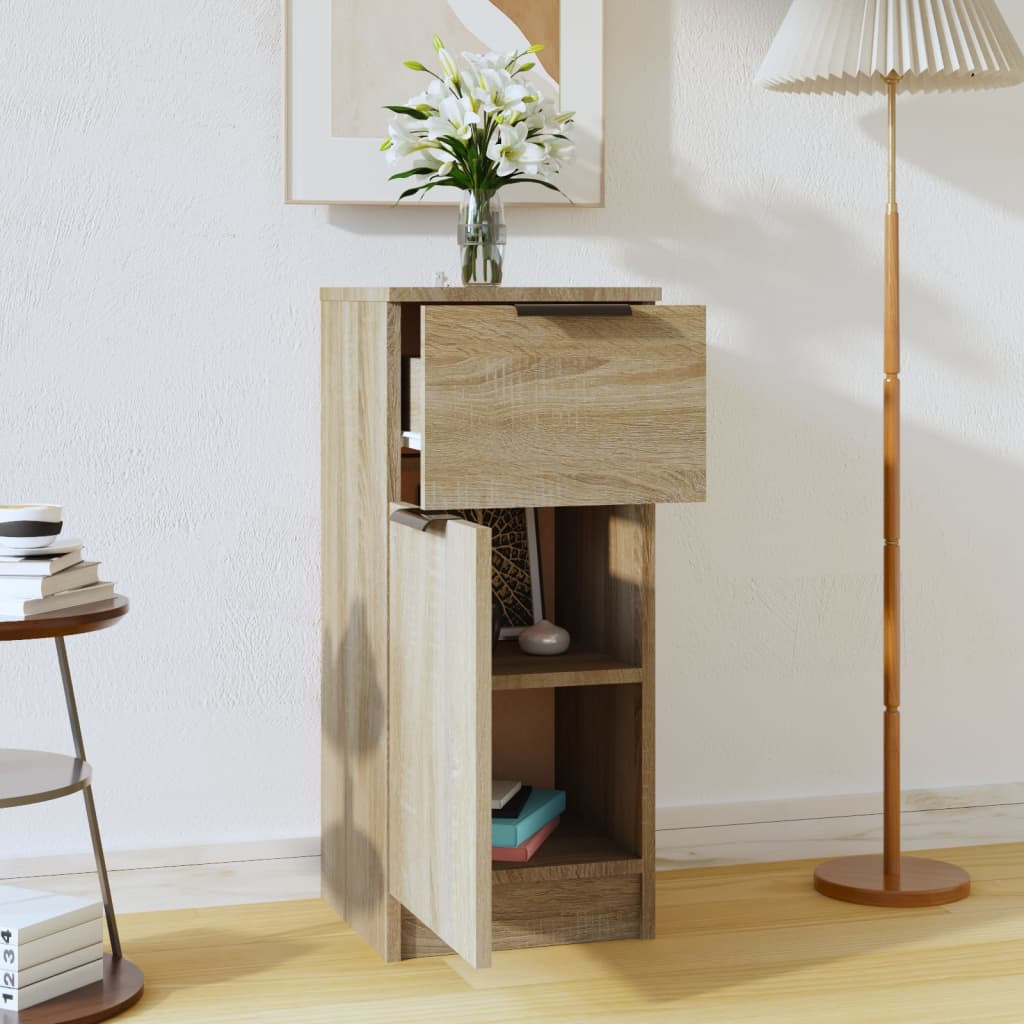 vidaXL Sideboard Sonoma-Eiche 30x30x70 cm Holzwerkstoff