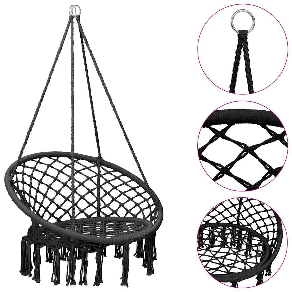 vidaXL Hängesessel 80 cm Anthrazit