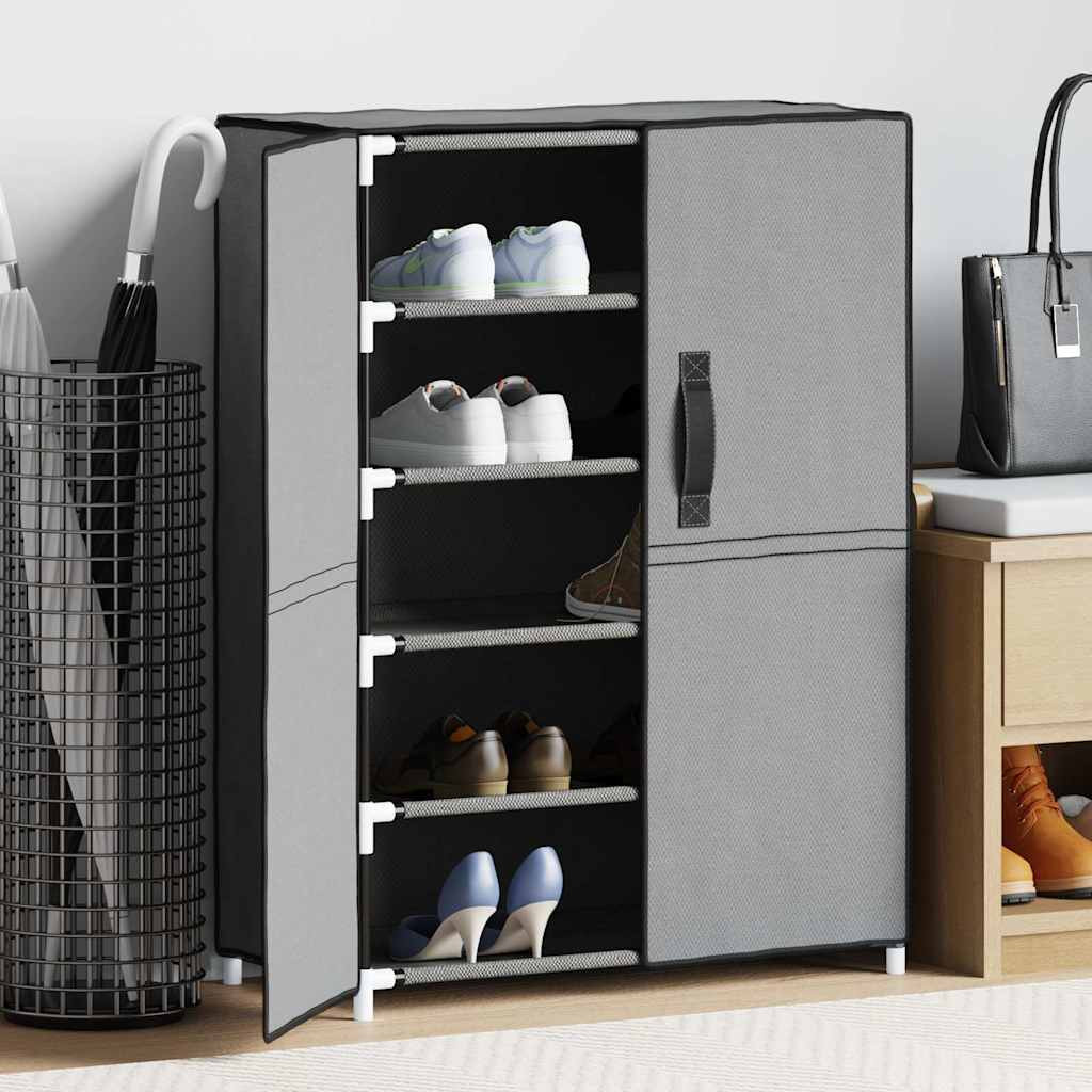 vidaXL Schuhschrank Grau 60x28x90 cm Stoff