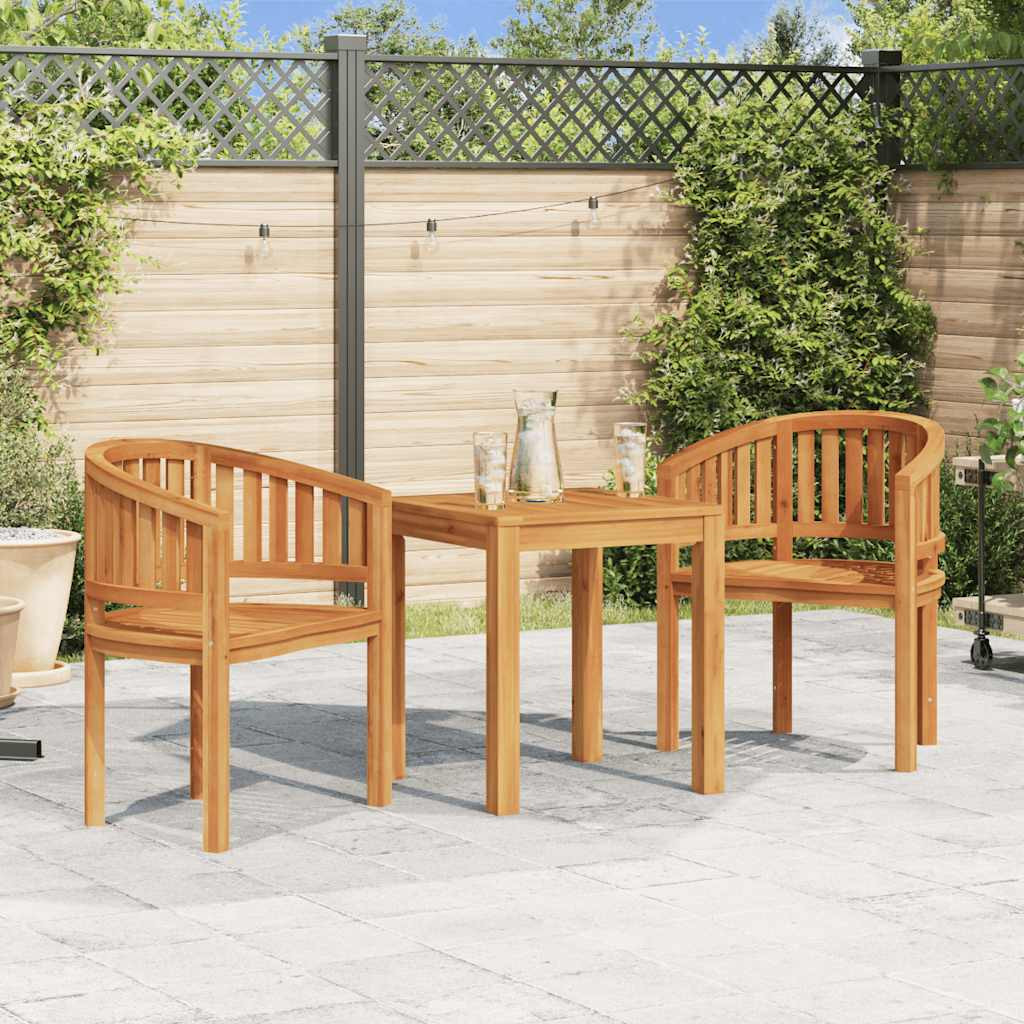 vidaXL Bananenstuhl Massivholz Teak