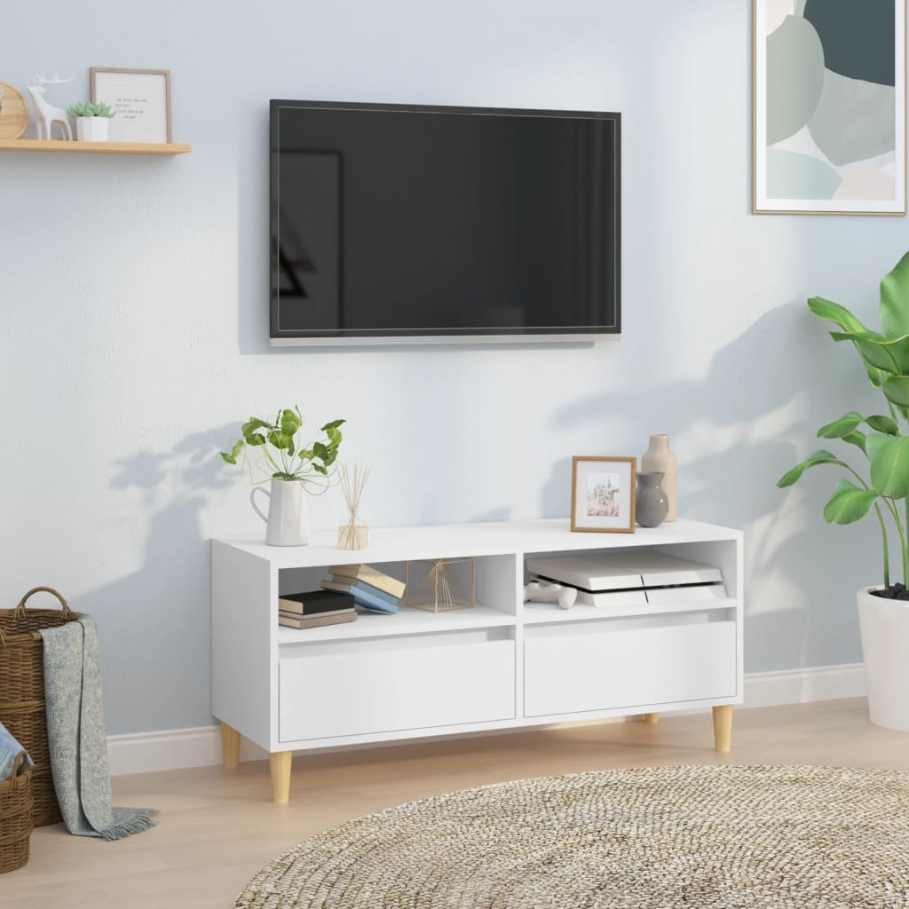 vidaXL TV-Schrank Weiß 100x34,5x44,5 cm Holzwerkstoff