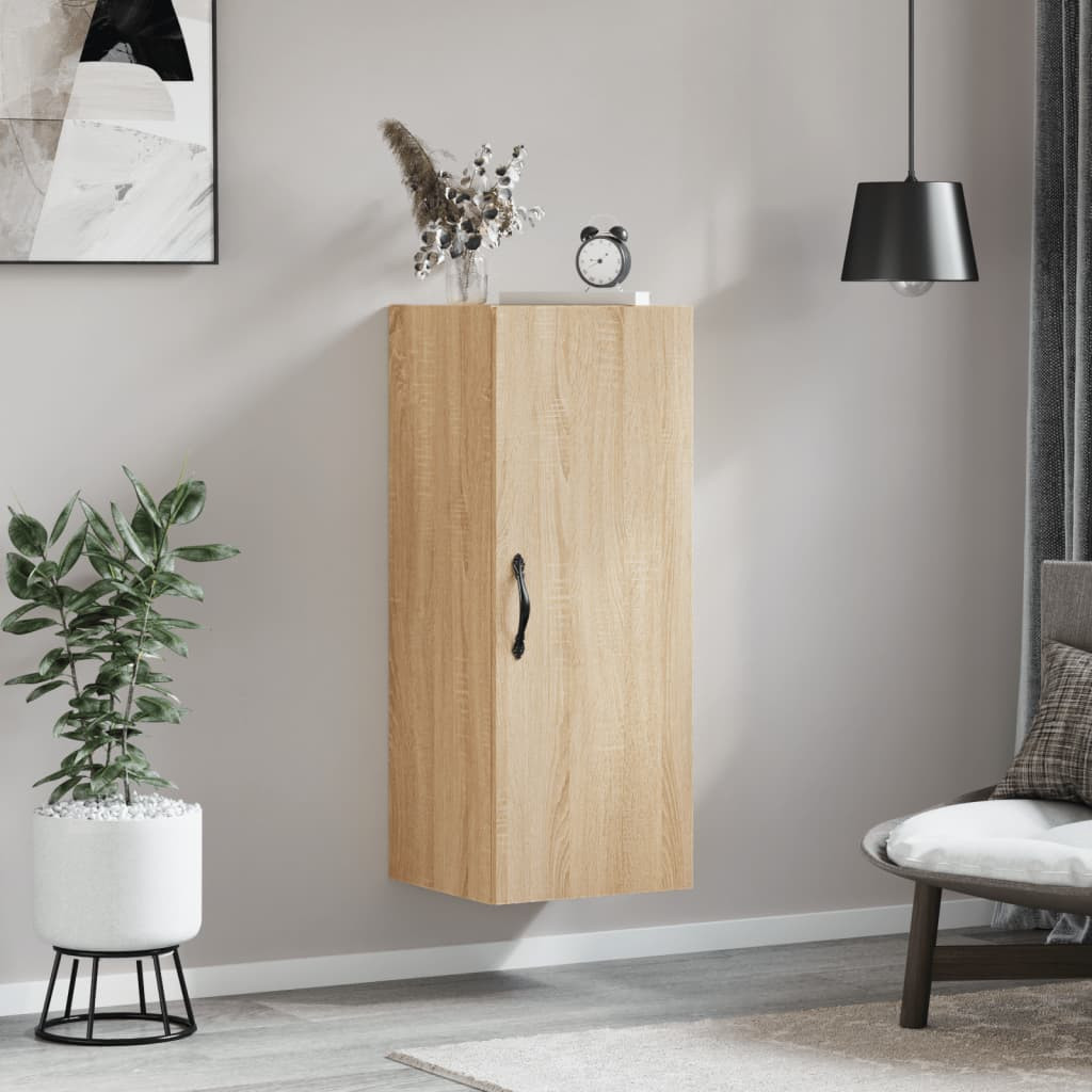 vidaXL Wandschrank Sonoma-Eiche 34,5x34x90 cm Holzwerkstoff