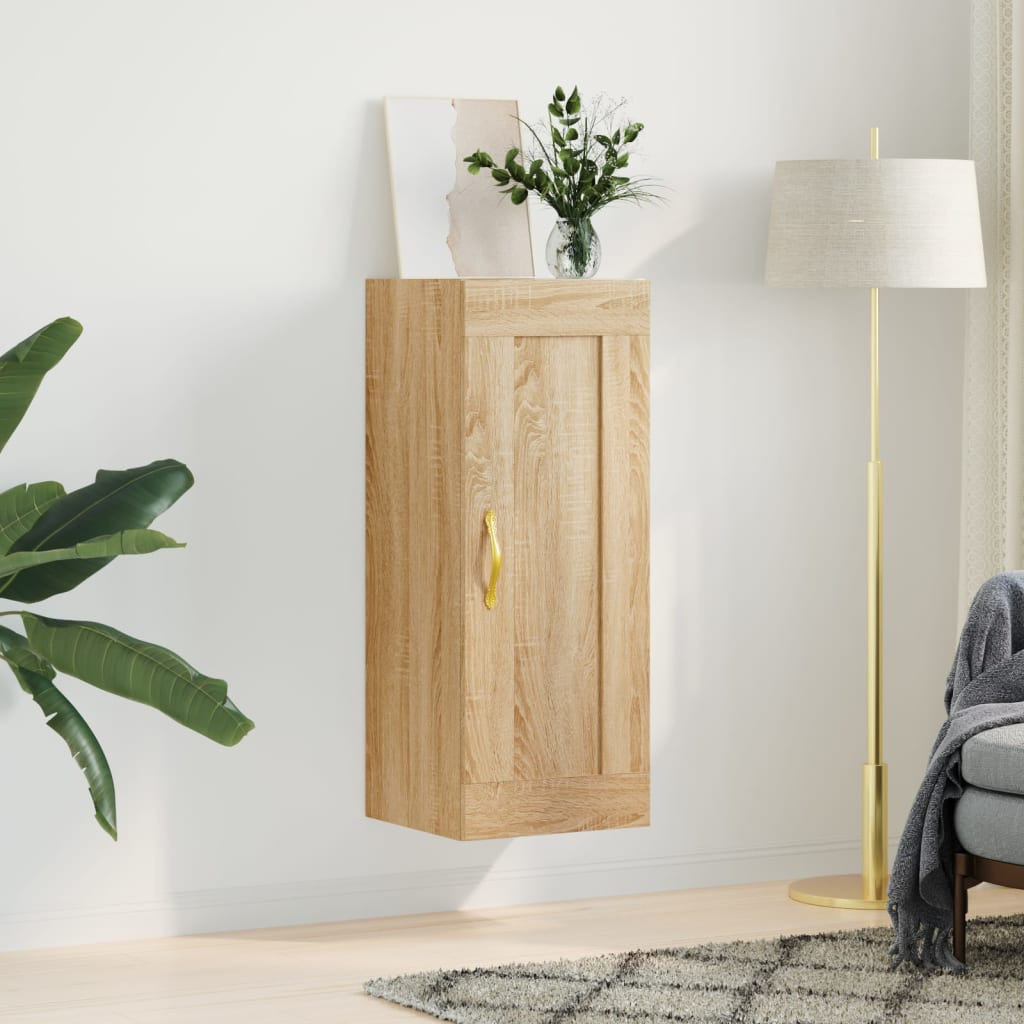 vidaXL Wandschrank Sonoma-Eiche 34,5x34x90 cm Holzwerkstoff