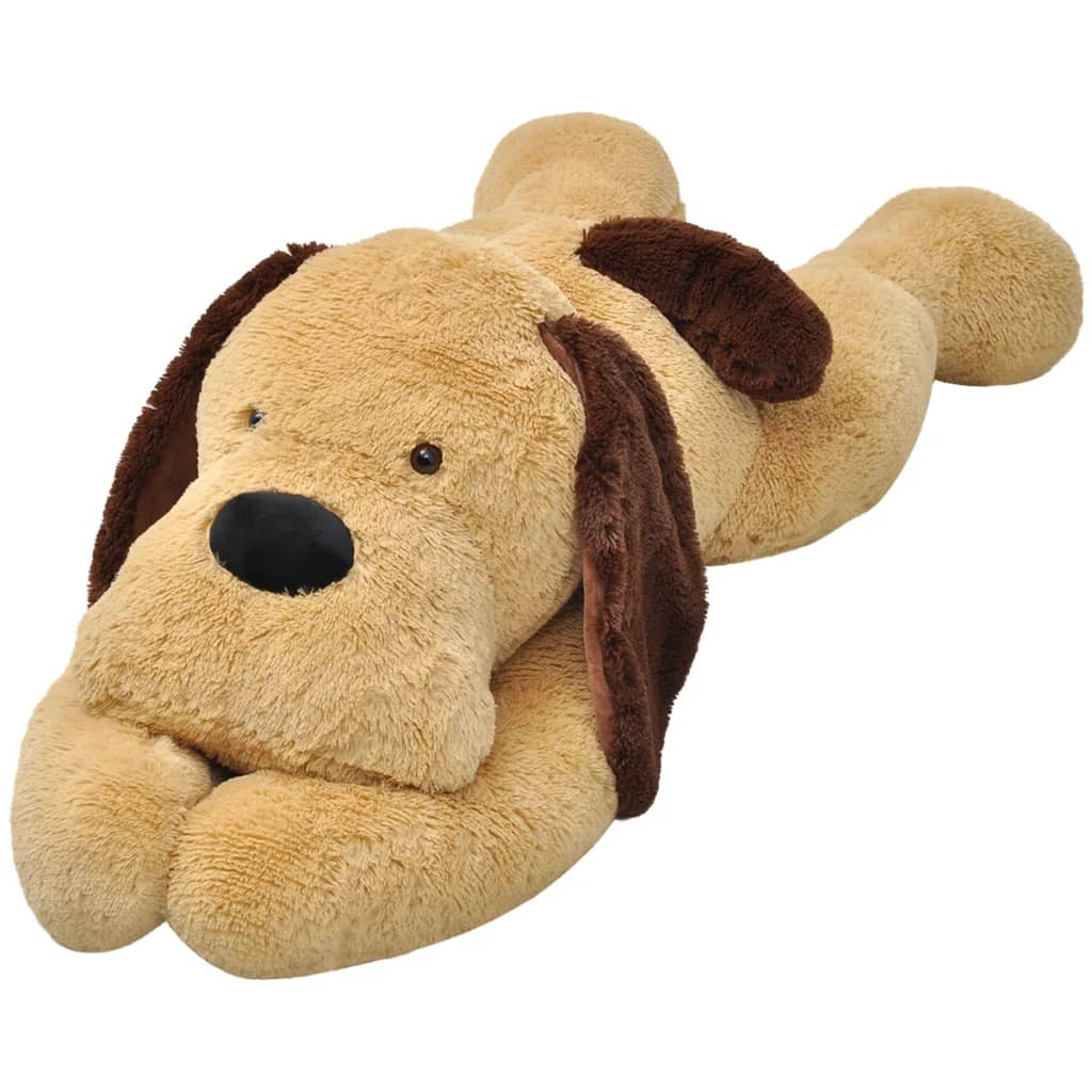 vidaXL Hund Kuscheltier Plüsch Braun 120 cm