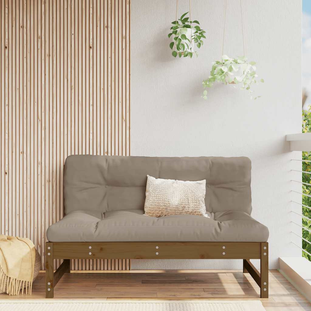 vidaXL Mittelsofa Honigbraun 120x80 cm Massivholz Kiefer