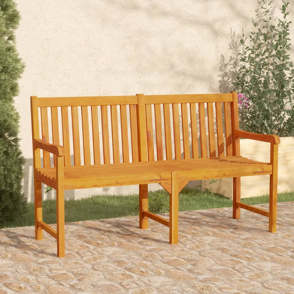 vidaXL Gartenbänke 1-Sitzanzahl 150 x 55,5 x 90 cm Massivholz Akazie