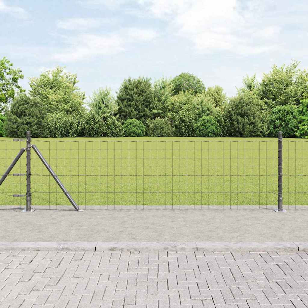 vidaXL Euro-Zaun mit Betonsockel 10 x 0,6 m PVC-beschichteter Stahl