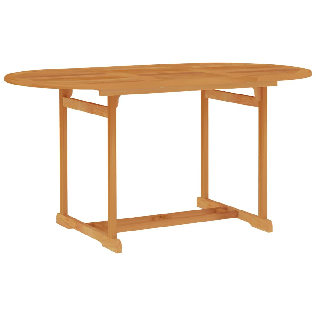 vidaXL Gartentisch 150x90x75 cm Teak Massivholz