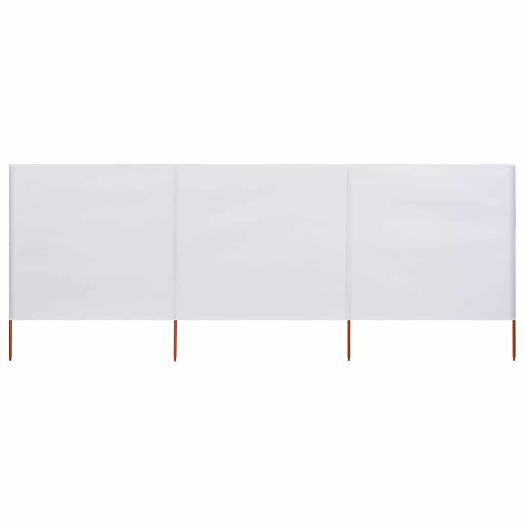 vidaXL 3-teiliges Windschutzgewebe 400 x 160 cm Sandweiß