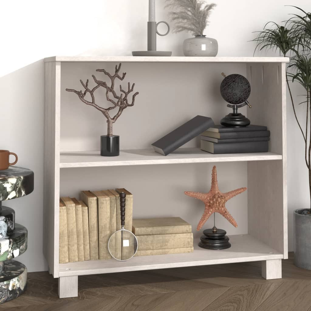 vidaXL Sideboard HAMAR Weiß 85x35x80 cm Massivholz Kiefer