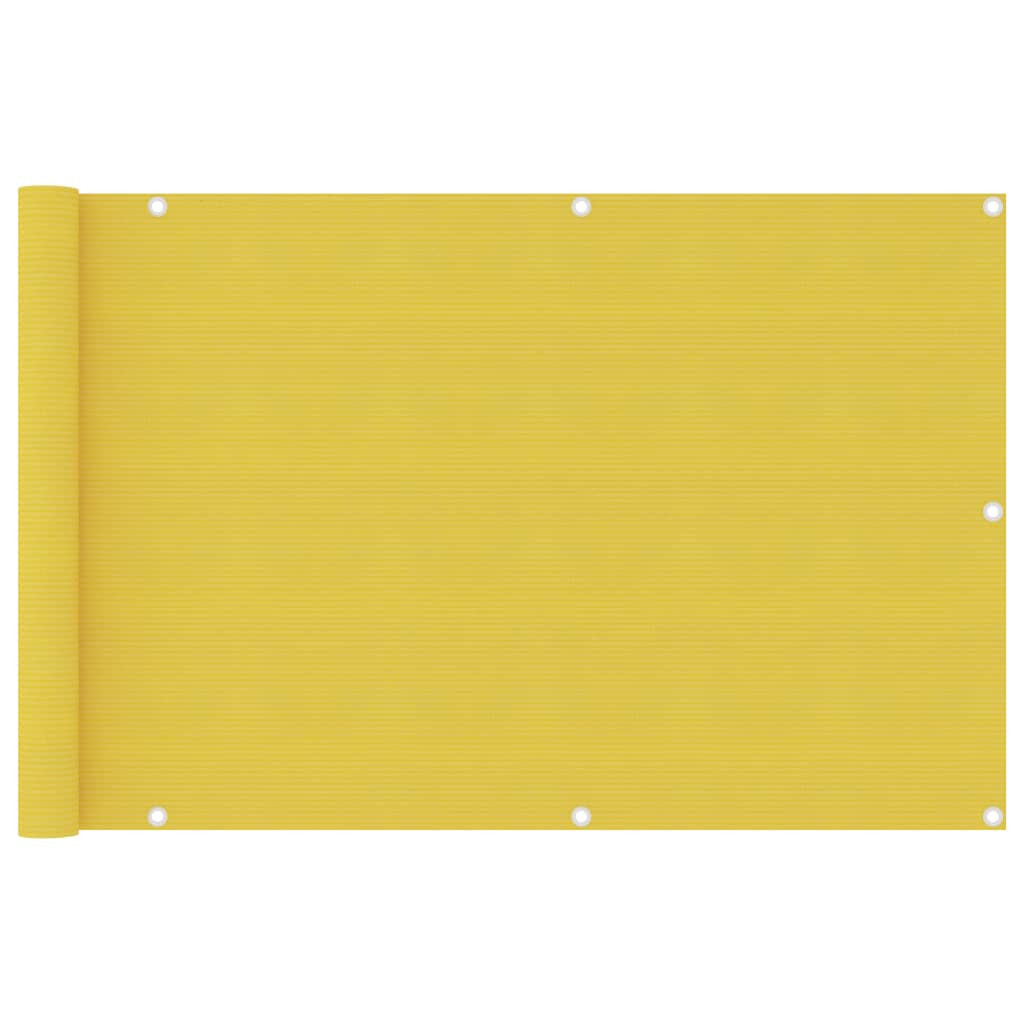 vidaXL Balkon-Sichtschutz Gelb 90x400 cm HDPE