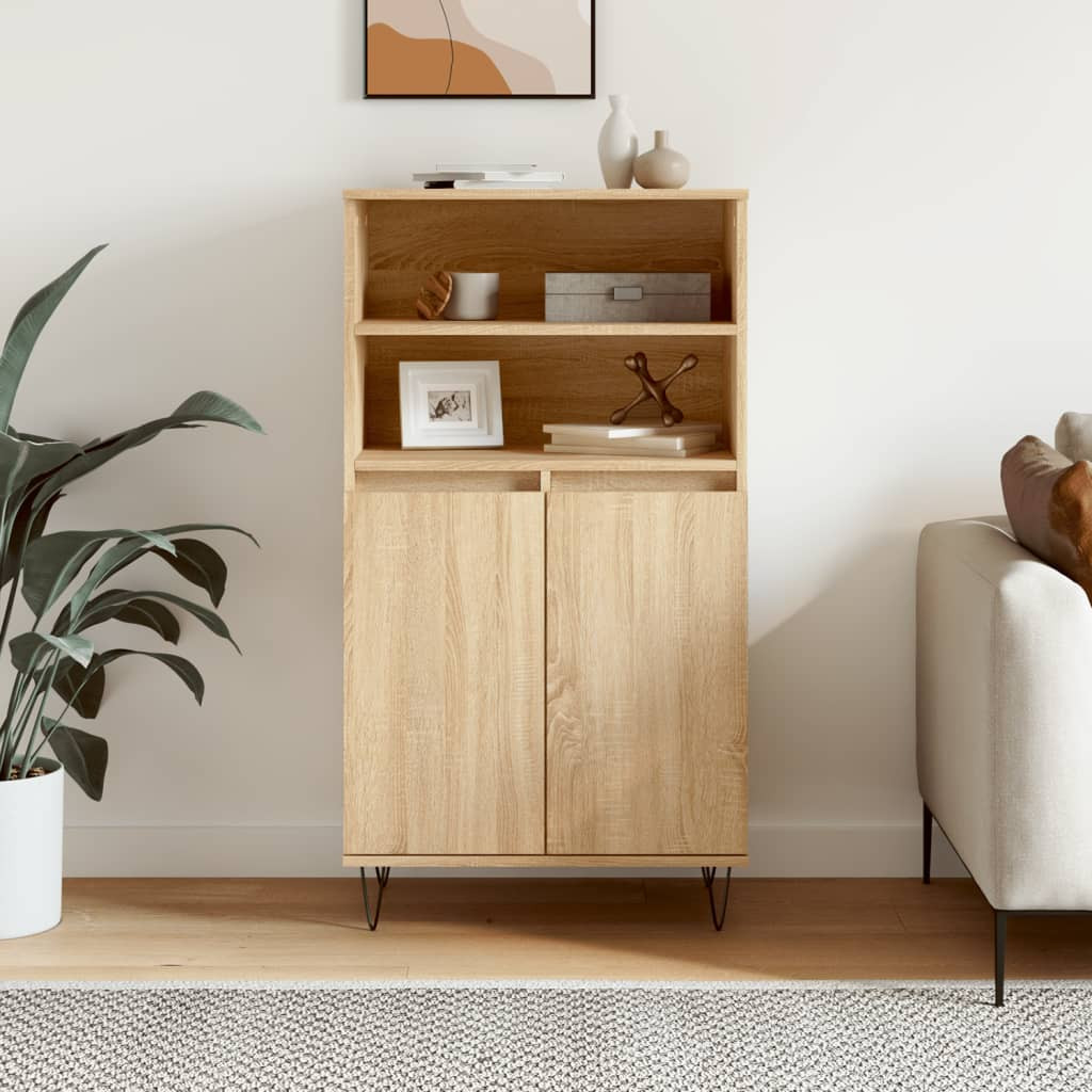 vidaXL Highboard Sonoma-Eiche 60x36x110 cm Holzwerkstoff