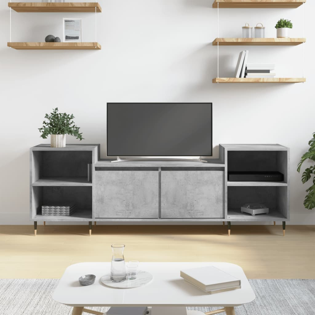 vidaXL TV-Schrank Betongrau 160x35x55 cm Holzwerkstoff
