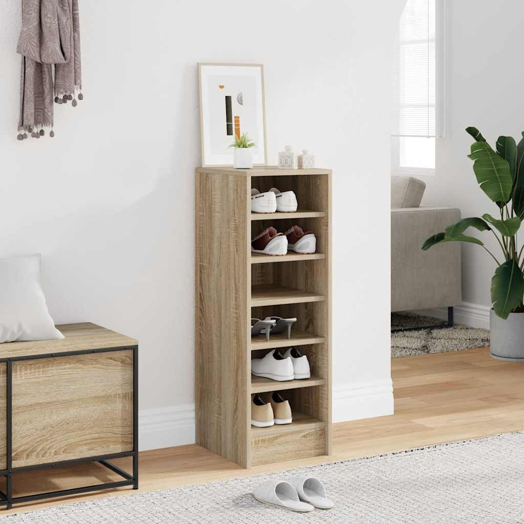 vidaXL Schuhschrank Sonoma-Eiche 31,5x35x90 cm Holzwerkstoff