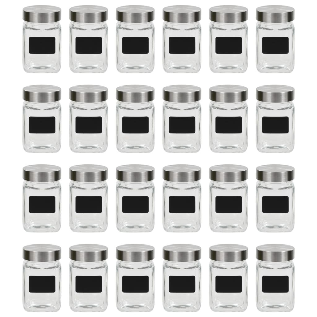 vidaXL Vorratsgläser mit Aufkleber 24 Stk. 300 ml
