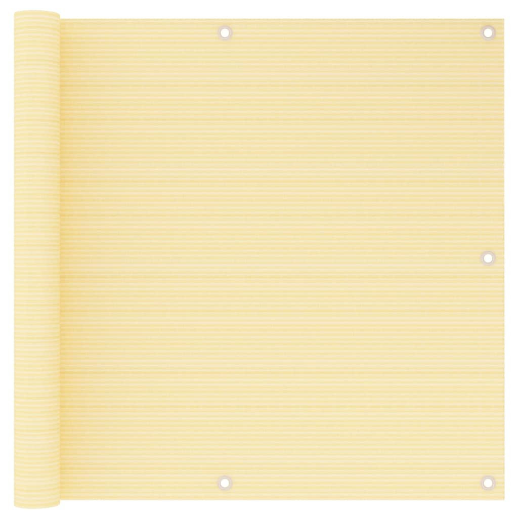 vidaXL Balkon-Sichtschutz Beige 90x600 cm HDPE