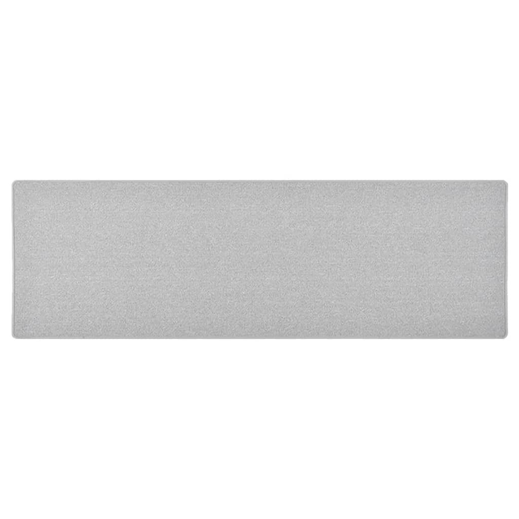 vidaXL Teppichläufer Hellgrau 80x250 cm