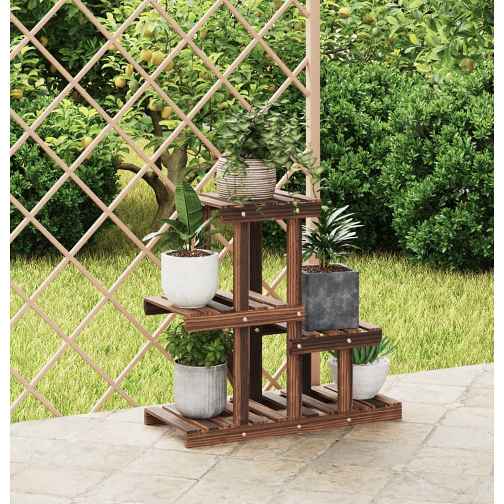 vidaXL Blumenständer 58x25x51 cm Massivholz Tanne