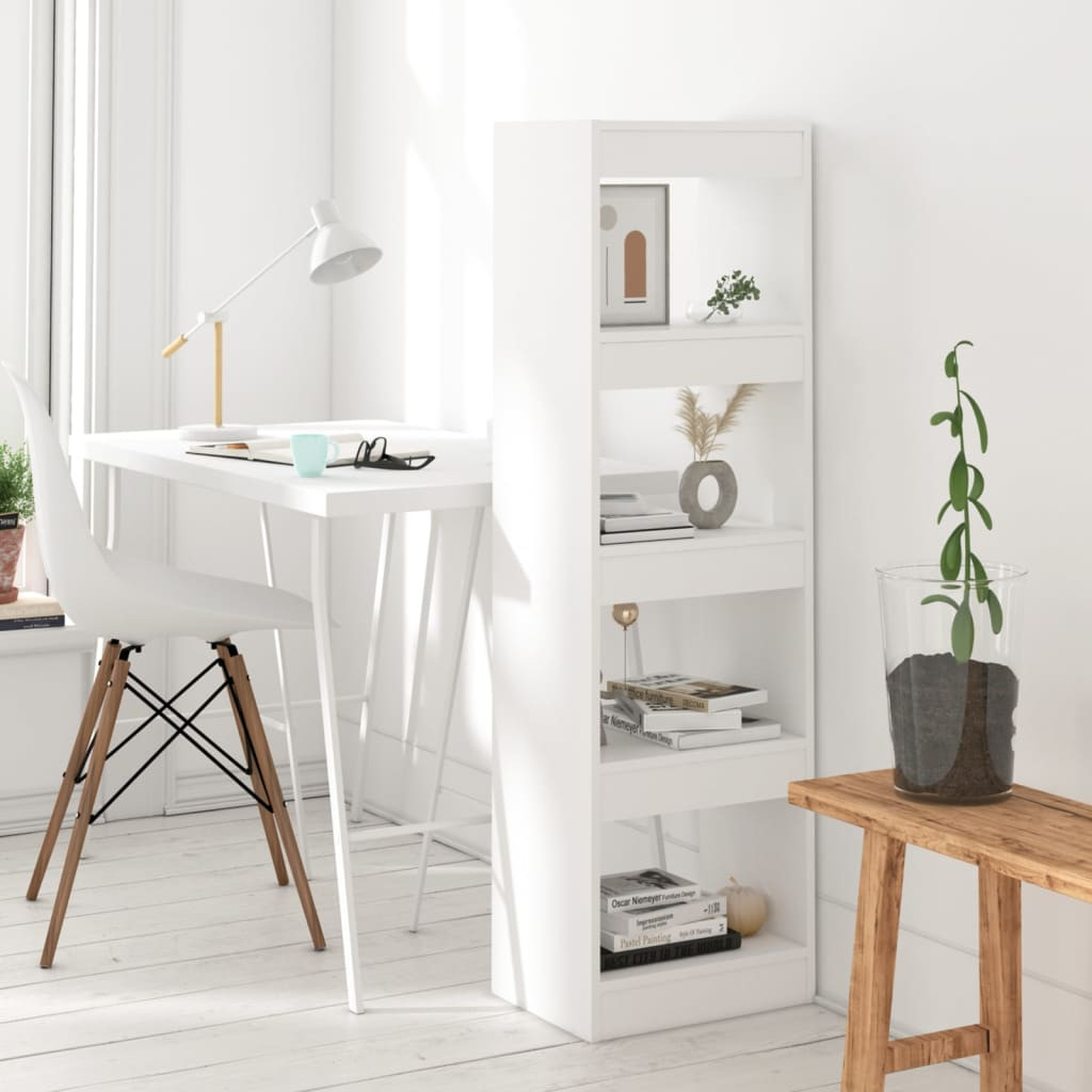 vidaXL Bücherregal/Raumteiler Weiß 40x30x135 cm